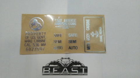 Metal sticker set decal set : BeastPro UPGRADE - BeastPro Store